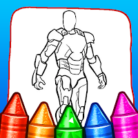 Iron Hero Man Drawing