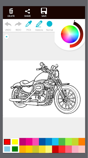 Motor Harley Coloring Book Screenshot 1