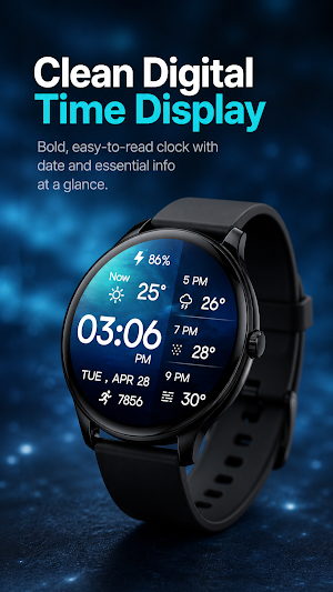 Minimal Weather Digital Watch Screenshot 1
