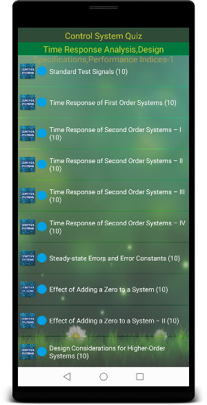 Control System Quiz Screenshot 1