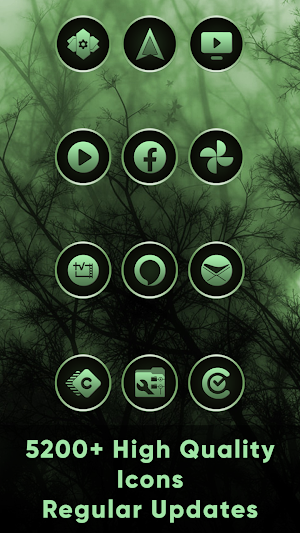 Gothic Forest Green Icons Screenshot 1