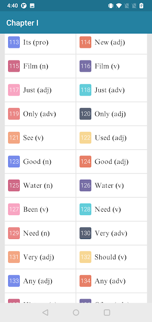 English Vocabulary Screenshot 2