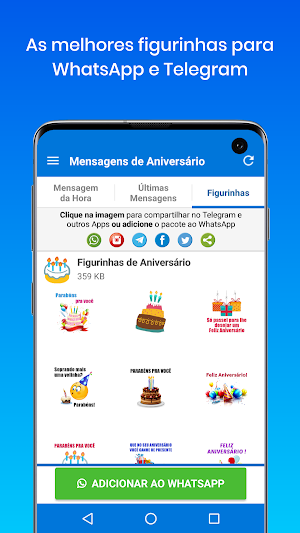 Mensagens e Figurinhas de Aniversário Screenshot 2