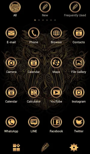 Cool Wallpaper Golden Owl Theme Screenshot 2