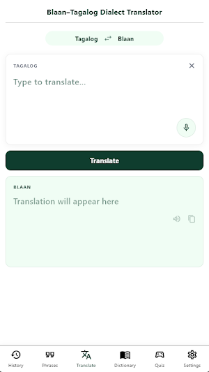 Blaan Tagalog Translator Screenshot 0