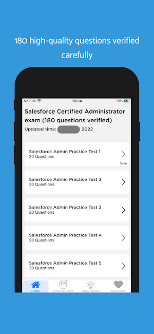 Salesforce Admin 180-Questions Screenshot 0