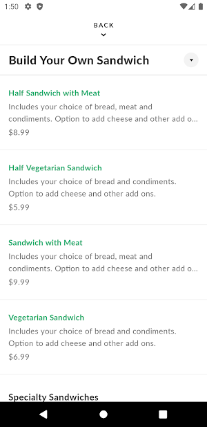 Woodlands Market: Ordering Screenshot 2