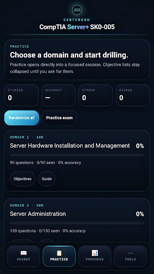 CertCrush: Server+ SK0-005 Screenshot 2