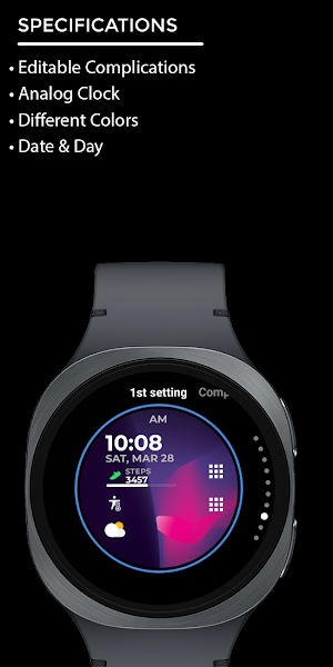 Night 33D - Digital Watch Face Screenshot 3