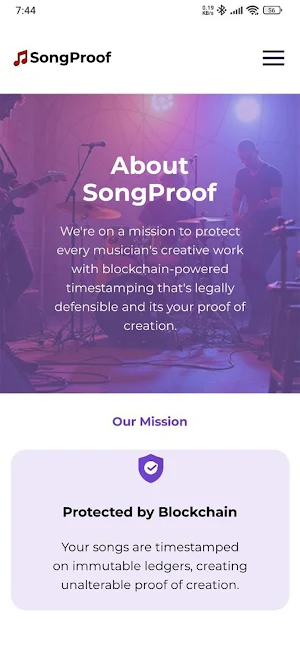 SongProof Screenshot 2