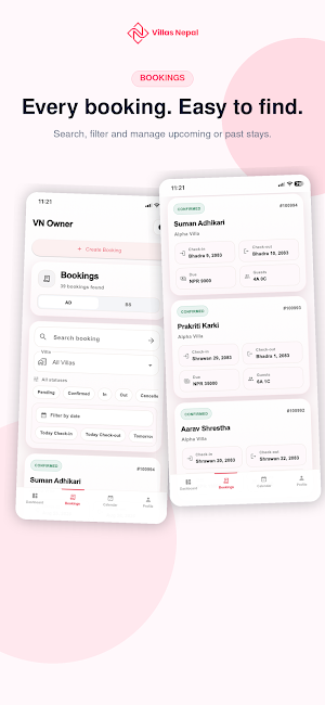 Villas Nepal Host App Screenshot 2