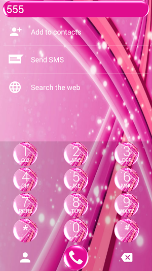 Dialer Sparkling Pink Theme for Drupe or ExDialer Screenshot 2