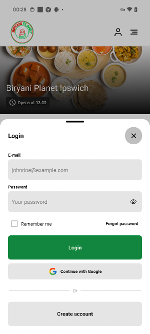 Biryani Planet Ipswich Screenshot 1