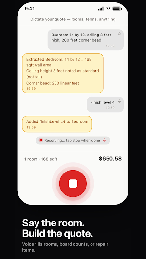 Drywall Pro: Quote & Estimate Screenshot 2