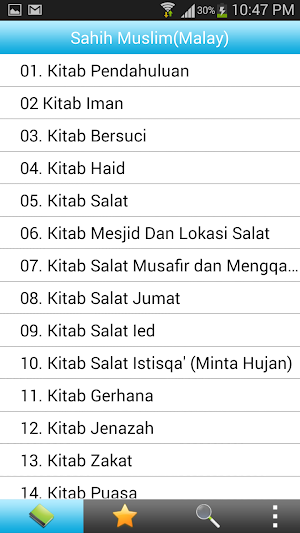 Sahih Muslim (Melayu) - Hadith Screenshot 1