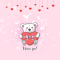 Adolable Bear Love - Wallpaper