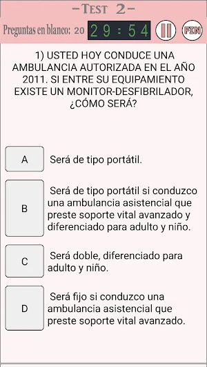 TestOpos Conductor Sanitario Screenshot 2