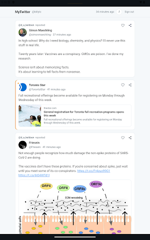 MyTwitter Screenshot 2