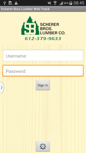 Scherer Bros Lumber Web Track Screenshot 0