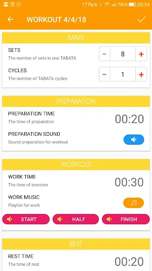 Tabata Timer PRO Screenshot 1