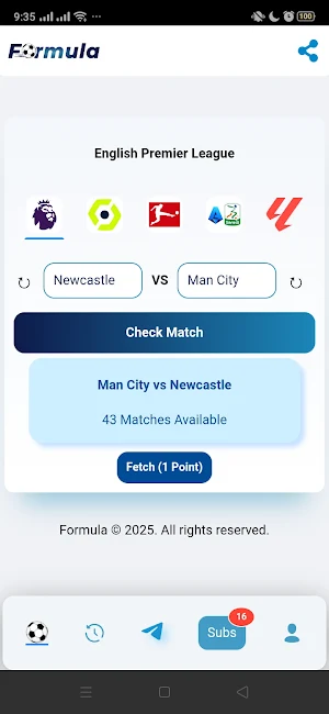 Formula Football Analytics Screenshot 1