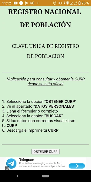 CURP MEXICO Enlace Consulta Screenshot 1