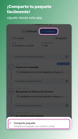 Correos México - Seguimiento Screenshot 1
