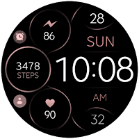 Minimal Rose Gold 3 watch face