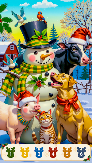 Christmas Joy Color by Number Screenshot 3