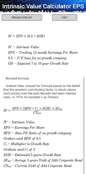 Intrinsic Value Calculator EPS Screenshot 1