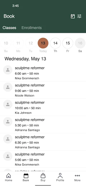 Sculptme modern reformer Screenshot 1