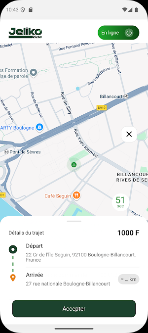 Jeliko-Ride Coursier Screenshot 2