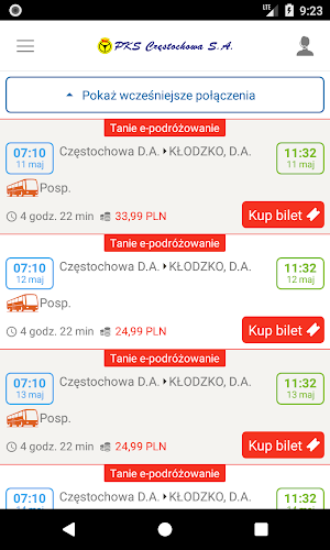PKS Częstochowa Screenshot 2