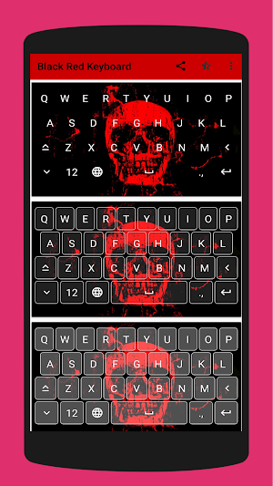 Aesthetic Black Red Keyboard Screenshot 0
