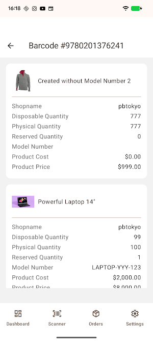 Mystore Admin Screenshot 2