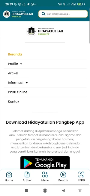 Aplikasi Hidayatullah Pangkep Screenshot 1