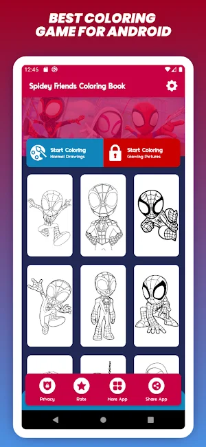 Spidey Friends Coloring Book Screenshot 0