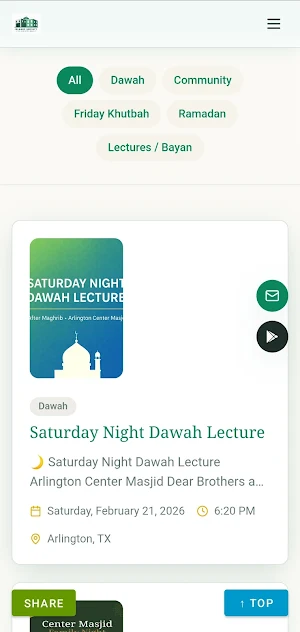Islamic Society of Arlington Screenshot 2
