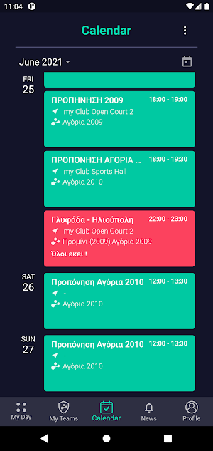 my-Team App Screenshot 2