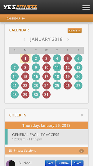 Yes Fitness Screenshot 1