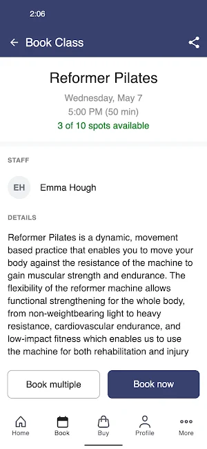 Khandallah Reformer Pilates Screenshot 2