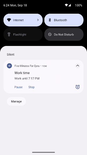 Timer Five Minutes For Eyes Screenshot 1