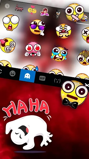 Smokey Red Sharingan Keyboard Theme Screenshot 2