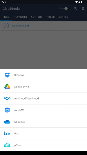 CloudBooks audio book player Screenshot 2