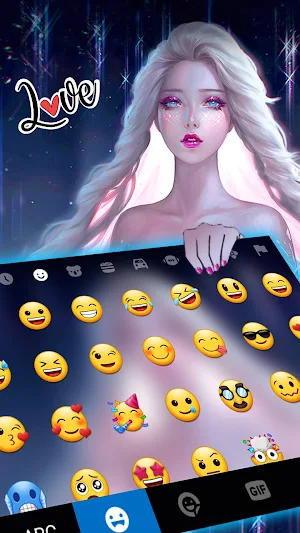 Ice Princess Keyboard Background Screenshot 2