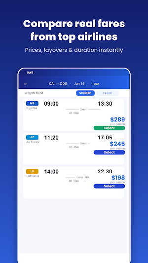 CloseFlight: Flight Itinerary Screenshot 2