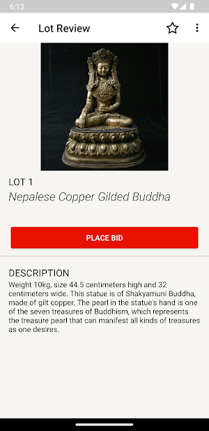 Hans Auction Screenshot 2