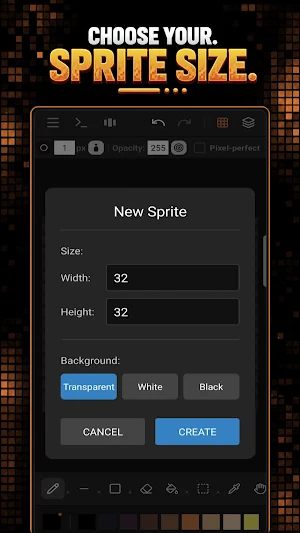 SpriteCode: Game Sprite Maker Screenshot 1
