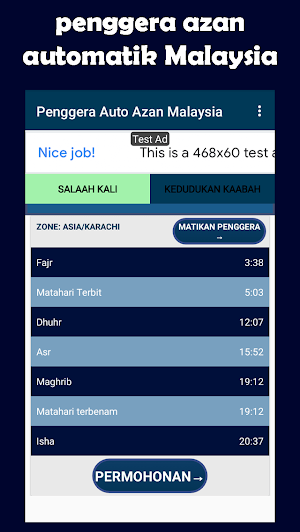 Auto Azan Alarm Malaysia Screenshot 0