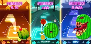 Watermelon Tiles Hop Screenshot 0